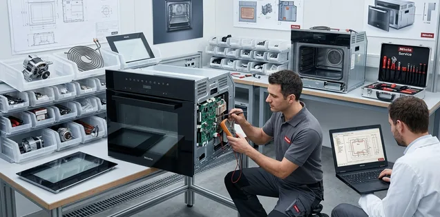 Assistenza Forni Miele Roma. Tecnico che ripara forno miele in laboratorio.