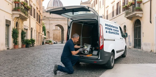 Assistenza Lavastoviglie Miele Roma a Domicilio. Tecnico Lavastoviglie Miele Con Furgone A Roma