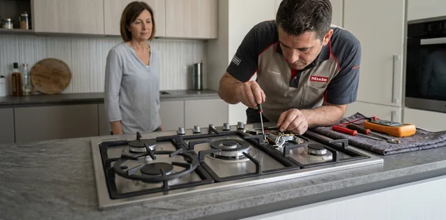 Riparazione Piano Cottura Miele Roma. Tecnico che ripara piano cottura Miele a Roma a Domicilio